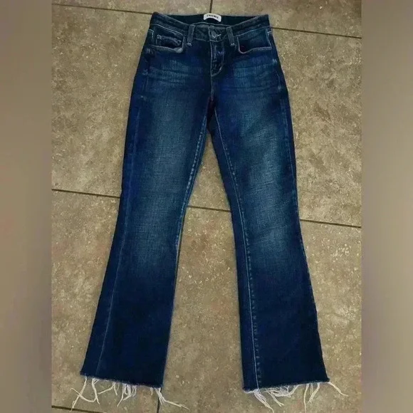 Like New L’agence Sneeki Raw Hem Straight Leg Jeans Beacon Size 23 - Picture 5 of 13